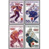 4 عدد  تمبر بازیهای المپیک زمستانی ساپورو - ژاپن - چک اسلواکی 1972