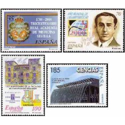 4 عدد تمبر علوم - اسپانیا 2000 قیمت 4.2 دلار