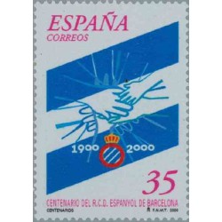 1 عدد تمبر 700صدمین سال باشگاه فوتبال RCD اسپانیول بارسلونا - اسپانیا 2000