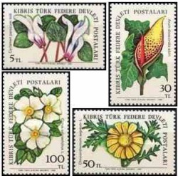 4 عدد تمبر گلها - قبرس ترکیه 1982 قیمت 6.3 دلار