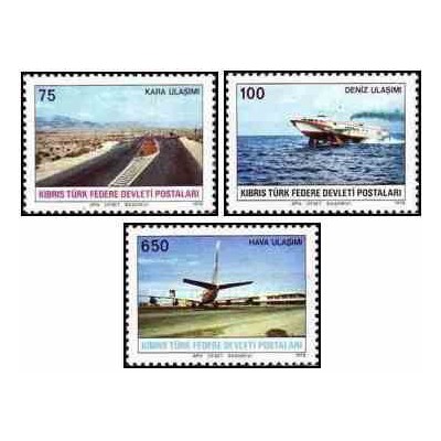 3 عدد تمبر حمل و نقل - قبرس ترکیه 1978