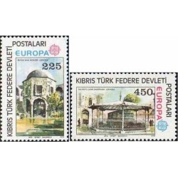 2 عدد تمبر مشترک اروپا - Europa Cept - بناهای تاریخی - قبرس ترکیه 1978