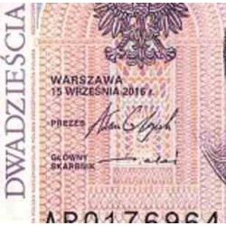 اسکناس 20 زلوتیچ - لهستان 2016