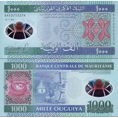 اسکناس پلیمر 1000 اوقیه - موریتانی 2014 سفارشی