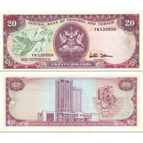 اسکناس 20 دلار - ترینیداد توباگو 1985 سفارشی