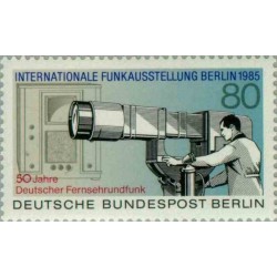 1 عدد تمبر نمایشگاه بین المللی تلویزیون - پخش تلویزیونی آلمان - برلین آلمان 1985