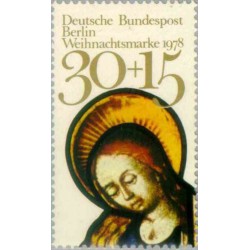 1 عدد تمبر کریستمس - برلین آلمان 1978 تمبر جدا شده از شیت