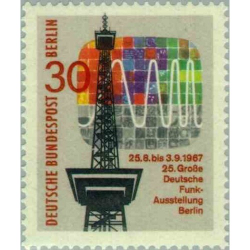 1 عدد تمبر 25مین نمایشگاه رادیو و تلویزیون در برلین - برلین آلمان 1967