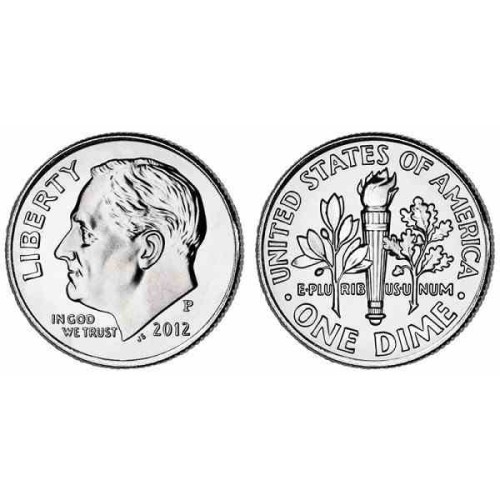 سکه 10 سنت - نیکل مس - P - آمریکا 2012 غیر بانکی
