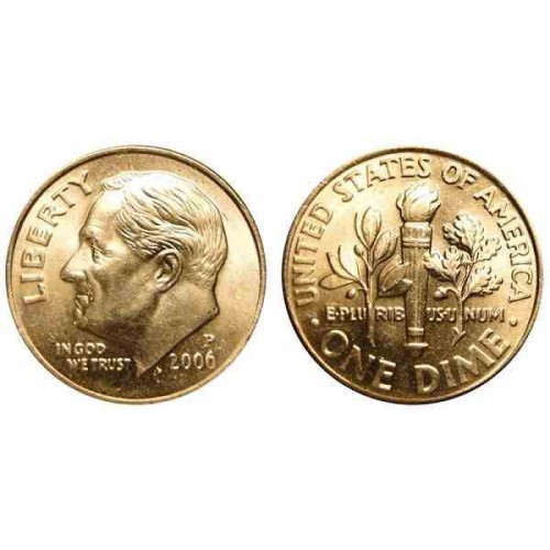 سکه 10 سنت - نیکل مس - D - آمریکا 2006 غیر بانکی سکه 10 سنت - نیکل مس - D - آمریکا 2006 غیر بانکی