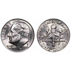 سکه 10 سنت - نیکل مس - D - آمریکا 1999 غیر بانکی