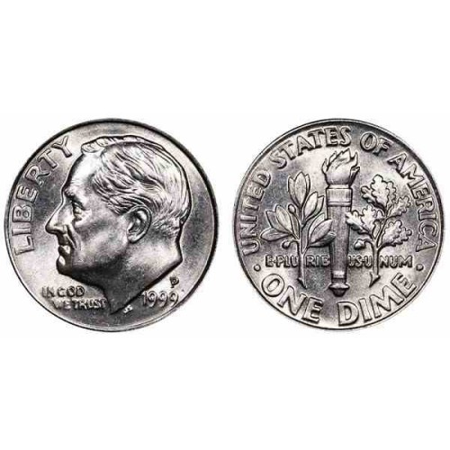 سکه 10 سنت - نیکل مس - D - آمریکا 1999 غیر بانکی سکه 10 سنت - نیکل مس - D - آمریکا 1999 غیر بانکی