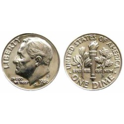 سکه 10 سنت - نیکل مس - P - آمریکا 1986 غیر بانکی