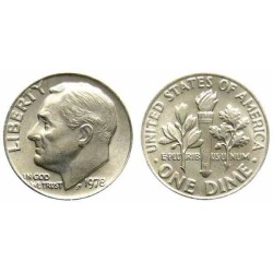 سکه 10 سنت - نیکل مس - آمریکا 1978 غیر بانکی