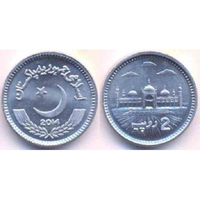 سکه 2 روپیه - آلومینیم -  پاکستان 2014 غیر بانکی