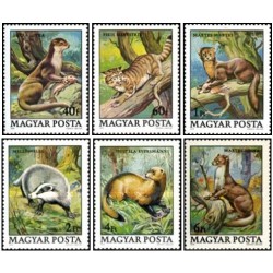 6 عدد  تمبر حیوانات محافظت شده -  مجارستان 1979