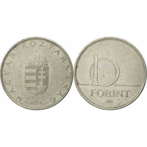 سکه 10 فورینت - مس نیکل -  مجارستان 2004 غیر بانکی