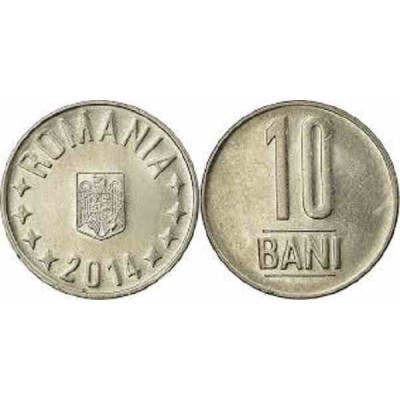سکه 10 بانی - نیکل روکش فولاد -  رومانی 2014 غیر بانکی