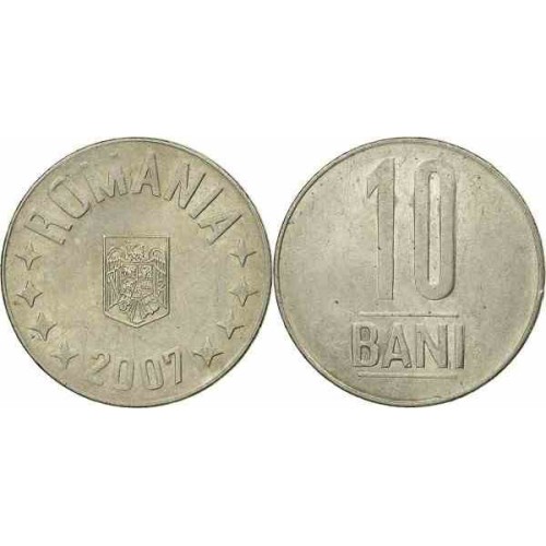 سکه 10 بانی - نیکل روکش فولاد - رومانی 2007 غیر بانکی