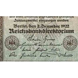 اسکناس 5000 مارک - رایش بانک - رایش آلمان 1922 فیلیگران مطابق توضیحات - 99%