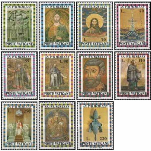 11 عدد تمبر سال مقدس - تابلو نقاشی - واتیکان 1974