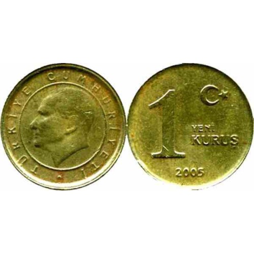 سکه 1 کروز - برنجی - ترکیه 2005 غیر بانکی سکه 1 کروز - برنجی - ترکیه 2005 غیر بانکی