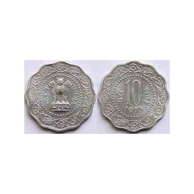سکه 10 پیسه - آلومنیوم - هندوستان 1973 غیر بانکی