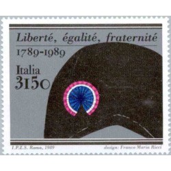 1 عدد تمبر 200مین سالگرد انقلاب فرانسه - ایتالیا 1989 قیمت 7 دلار