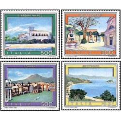 4 عدد تمبر تبلیغات توریسم - تابلو نقاشی - ایتالیا 1989 قیمت 7 دلار