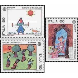 3 عدد تمبر مشترک اروپا - Europa Cept - بازیهای کودکان - نقاشی - ایتالیا 1989 قیمت 5.9 دلار