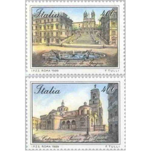 2 عدد تمبر  میراث هنری - ایتالیا 1989