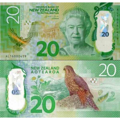 اسکناس پلیمر 20 دلار - نیوزلند 2016 سفارشی - توضیح دارد