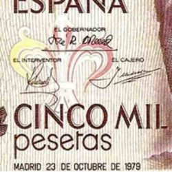 اسکناس 5000 پزوتا - اسپانیا 1979 سفارشی - توضیحات را ببینید