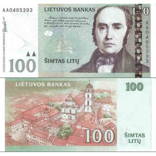 اسکناس 100 لیتاس - لیتوانی 2007