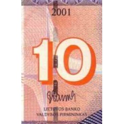 اسکناس 10 لیتاس - لیتوانی 2001