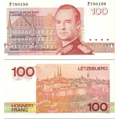 اسکناس 100 فرانک - لوگزامبورگ 1986 سری L-...