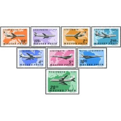 8 عدد  تمبر سری پستی - پست هوایی -  مجارستان 1977 قیمت 7.4 دلار