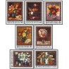 7 عدد  تمبر گل -  تابلو نقاشی -  مجارستان 1977