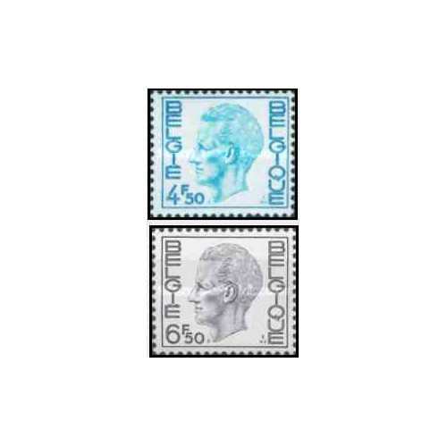 2 عدد تمبر  سری پستی -  بلژیک 1974