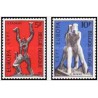 2 عدد تمبر مشترک اروپا - Europa Cept - مجسمه ها -  بلژیک 1974