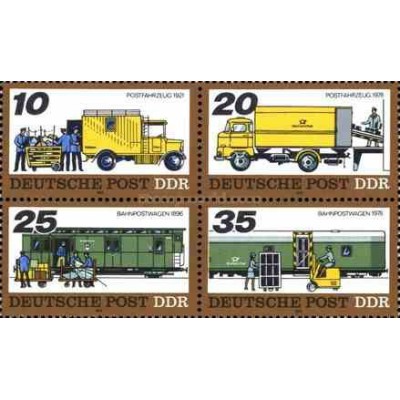 4 عدد تمبر حمل و نقل پستی - جمهوری دموکراتیک آلمان 1978