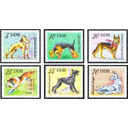 6 عدد تمبر سگها - جمهوری دموکراتیک آلمان 1976