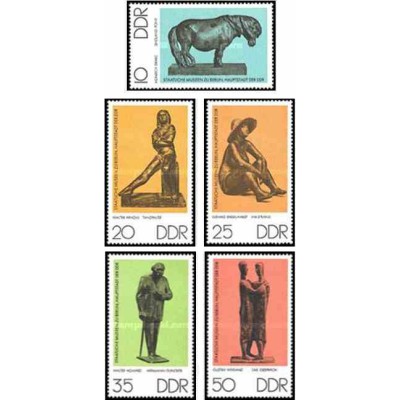 5 عدد تمبر اشیا و قطعات موزه - جمهوری دموکراتیک آلمان 1976
