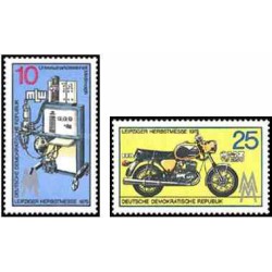 2 عدد تمبر نمایشگاه پائیزه لایپزیک - جمهوری دموکراتیک آلمان 1975