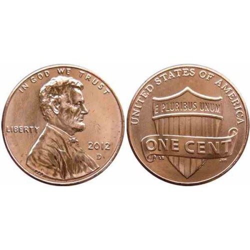 سکه 1 سنت - برنجی - آمریکا 2012 غیر بانکی