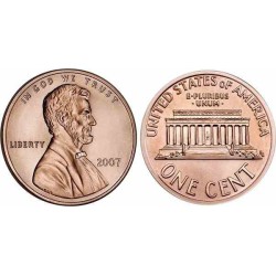 سکه 1 سنت - برنجی - آمریکا 2007 غیر بانکی