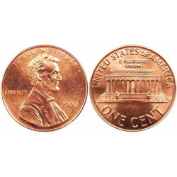 سکه 1 سنت - برنجی - آمریکا 2000 غیر بانکی