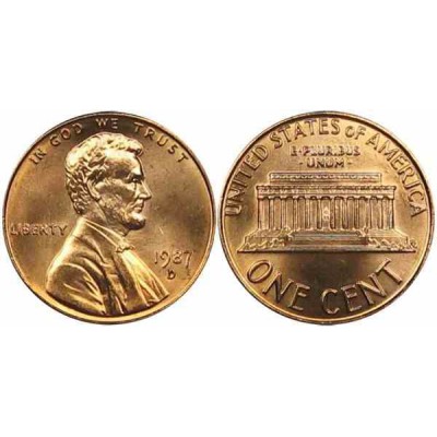 سکه 1 سنت - برنجی - آمریکا 1987غیر بانکی