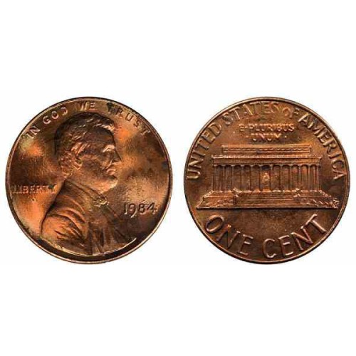 سکه 1 سنت - برنجی - آمریکا 1984غیر بانکی