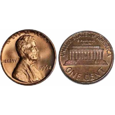 سکه 1 سنت - برنجی - آمریکا 1962غیر بانکی